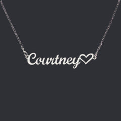 Classic Heart Style Name Necklace