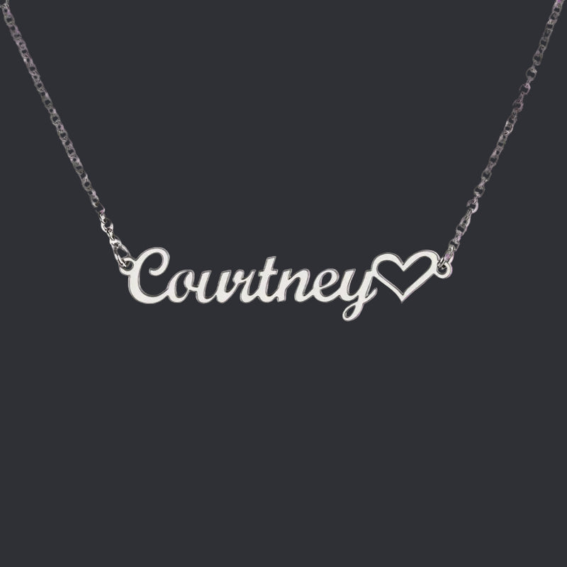 Classic Heart Style Name Necklace